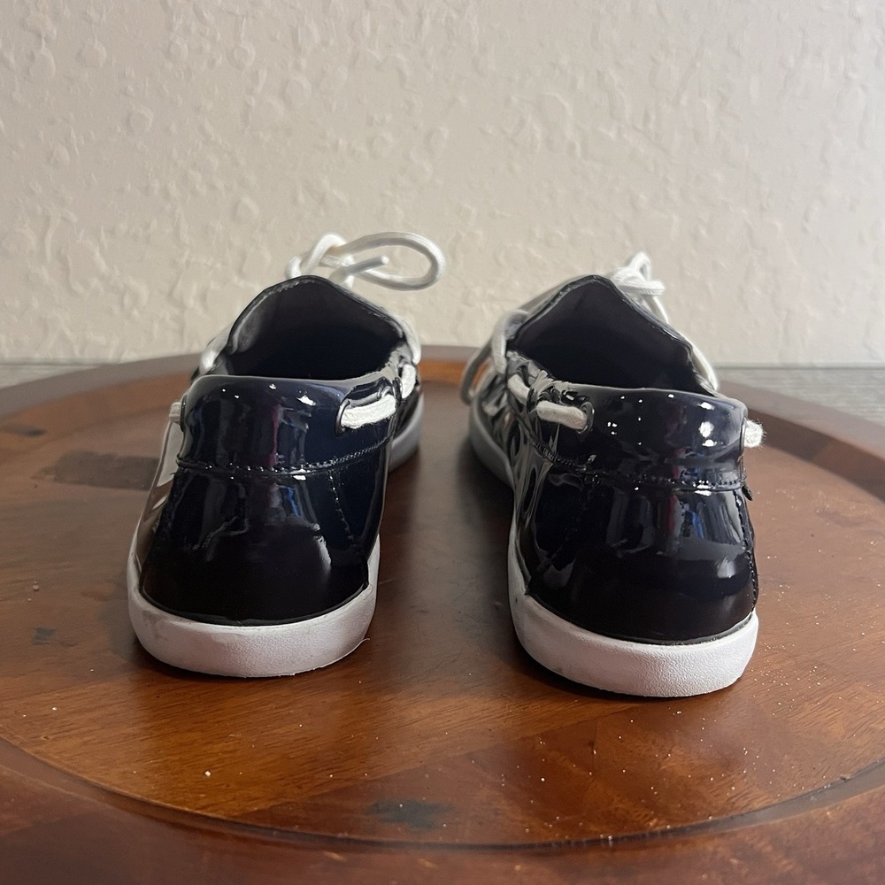 Cole Haan Boat Shoes Women Nantucket Camp Moc 7B Coastal Patent Leather Loafers - Picture 3 of 6